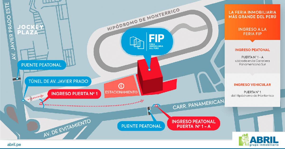 mapa Feria Inmobiliaria del Perú FIP